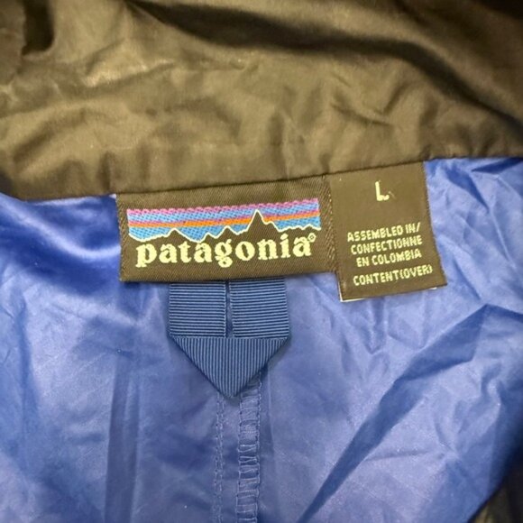 Patagonia Mens L Blue Lightweight Full Zip Windbreaker Jacket Packable - Picture 2 of 7